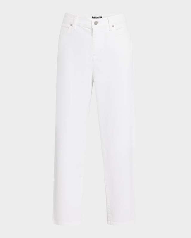 Cropped Stretch Cotton Denim Jeans